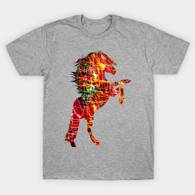 Electric horse silhouette T-Shirt by LukjanovArt